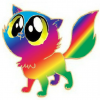 Кошка цвета радуги
