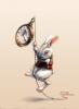 Happy white rabbit