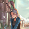 Дама с ушами кролика