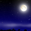 Луна в ночное время