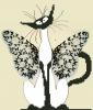 Кошка с крыльями бабочки