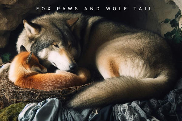 Fox paws and wolf tail