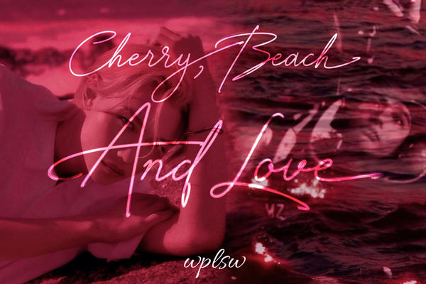 Cherry, beach and love