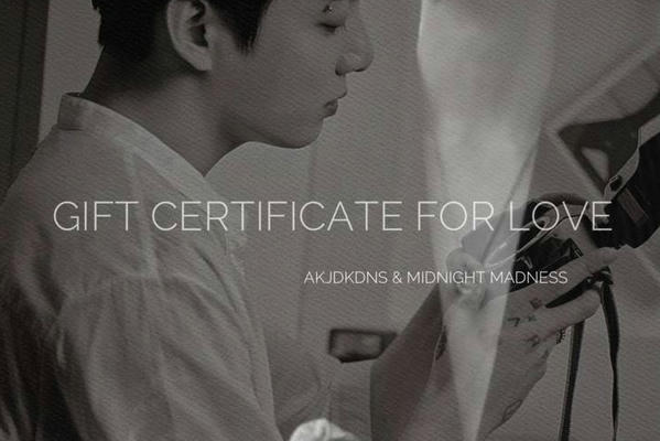 Gift certificate for love