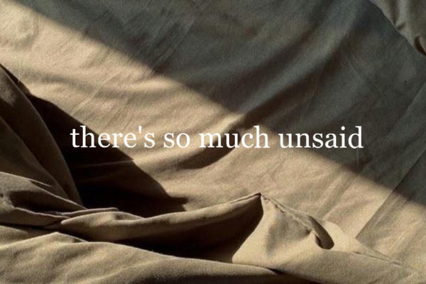 there's so much unsaid