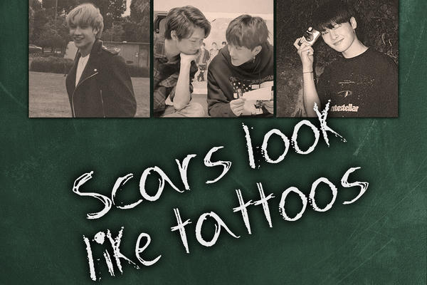 Scars look like tattoos